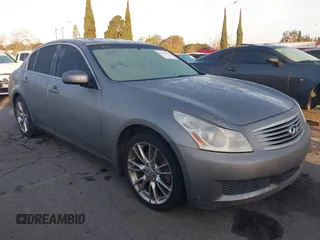 2007 Infiniti G35 Sedan Journey with VIN JNKBV61E87M712930, listed as a IAAI auction lot 41593252 with 144,508 mi miles. Bid and sale history available at carsss.com. Image 1.
