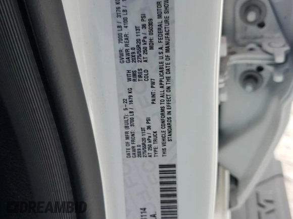 2022 Ram 1500 Lone Star with VIN 1C6RREFMXNN218114, listed as a Copart auction lot 56497865 with Not provided miles and Salvage title. Bid and sale history available at DreamBid. Image 12.