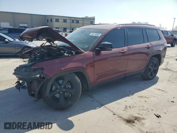 2023 Jeep Grand Cherokee Laredo z VIN 1C4RJJAGXP8879881, wystawiony jako Copart lot #49110065 z przebiegiem 73 459 mil mil oraz Szkoda całkowita • Salvage title. Historia ofert i sprzedaży dostępna na DreamBid. Obrazek 1.