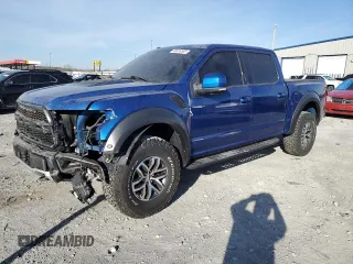2017 Ford F-150 Raptor with VIN 1FTFW1RG1HFB54904, listed as a Copart auction lot 48916505 with 97,871 mi miles and Salvage Title. Bid and sale history available at carsss.com. Image 1.