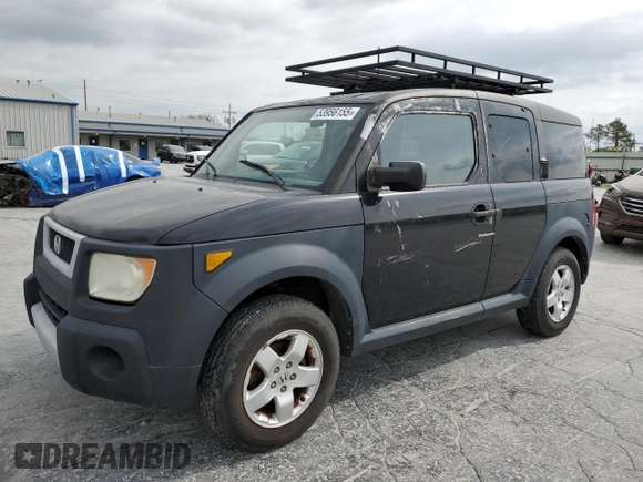 2005 Honda Element EX with VIN 5J6YH28635L027936, listed as a Copart auction lot 53956155 with 239,103 mi miles and Clean Title. Bid and sale history available at DreamBid. Image 1.