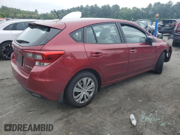 2021 Subaru Impreza with VIN 4S3GTAB63M3701102, listed as a Copart auction lot 59528055 with Not provided miles and Salvage title. Bid and sale history available at DreamBid. Image 3.