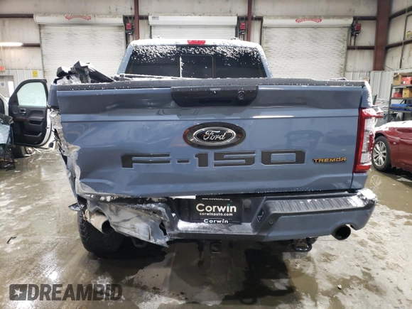 2023 Ford F-150 XL with VIN 1FTEW1E88PFB86418, listed as a Copart auction lot 41494455 with 37,292 mi miles and Salvage title. Bid and sale history available at DreamBid. Image 6.