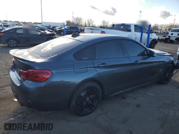 2019 BMW 4 Series 440i xDrive with VIN WBA4J7C58KBM74636, listed as a Copart auction lot 83778054 with 81,561 mi miles and Non Repairable. Bid and sale history available at carsss.com. Image 3.