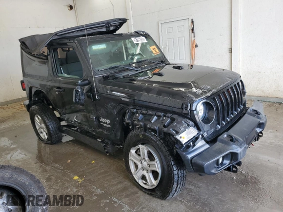2019 Jeep Wrangler Sport S z VIN 1C4GJXAG5KW583603, wystawiony jako Copart lot #56169755 z przebiegiem 39 304 mil mil oraz Czysty tytuł • Clean title. Historia ofert i sprzedaży dostępna na DreamBid. Obrazek 4.