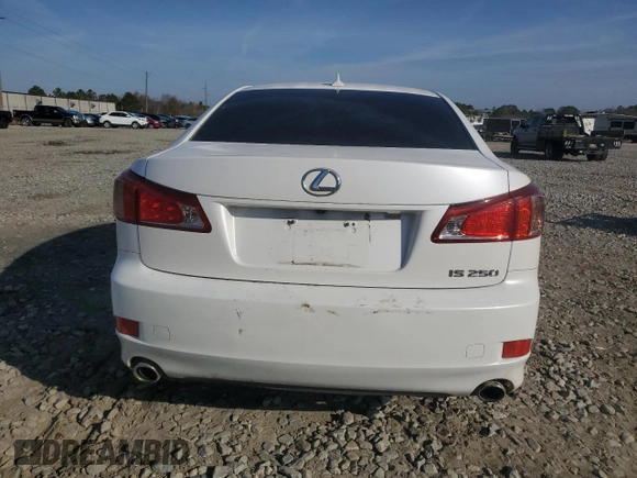 2013 Lexus IS 250 with VIN JTHBF5C27D5185429, listed as a Copart auction lot 43960165 with 153,616 mi miles and Salvage Title. Bid and sale history available at DreamBid. Image 6.