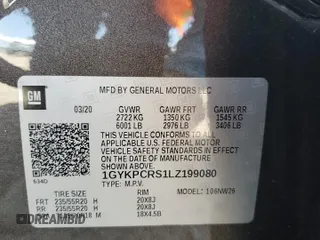 2020 Cadillac XT6 FWD Premium Luxury with VIN 1GYKPCRS1LZ199080, listed as a Copart auction lot 52252865 with 68,494 mi miles and Salvage title. Bid and sale history available at DreamBid. Image 14.