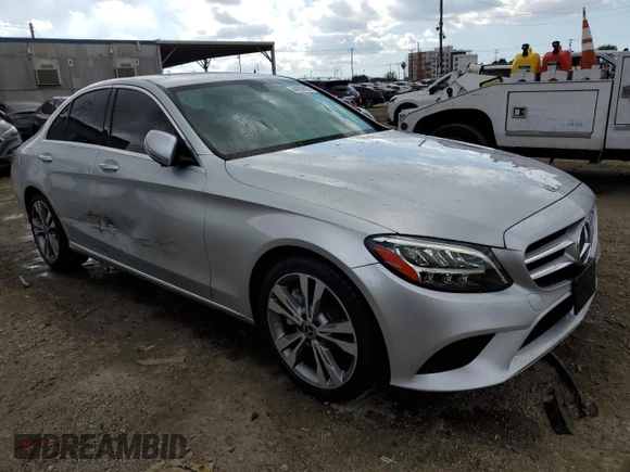 2020 Mercedes-Benz C 300 with VIN W1KWF8DB1LR571778, listed as a Copart auction lot 44039825 with 34,238 mi miles and Salvage Title. Bid and sale history available at DreamBid. Image 4.