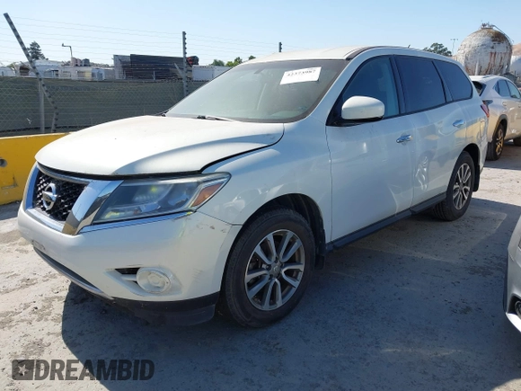 2014 Nissan Pathfinder S z VIN 5N1AR2MN7EC690794, wystawiony jako IAAI lot #42373987 z przebiegiem 147 592 mil mil oraz . Historia ofert i sprzedaży dostępna na DreamBid. Obrazek 2.