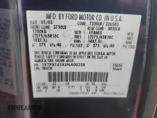 2004 Ford F-150 XLT с VIN 1FTPX145X4NA00358, выставлен на аукционе Copart как лот 49691235 с пробегом 210 711 миль миль и Списание • Salvage title. История ставок и продаж доступна на DreamBid. Изображение 14.