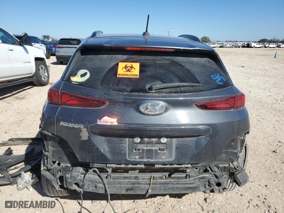 2021 Hyundai Kona SEL with VIN KM8K22AA2MU738964, listed as a Copart auction lot 46850085 with 66,243 mi miles and Salvage Title. Bid and sale history available at carsss.com. Image 6.