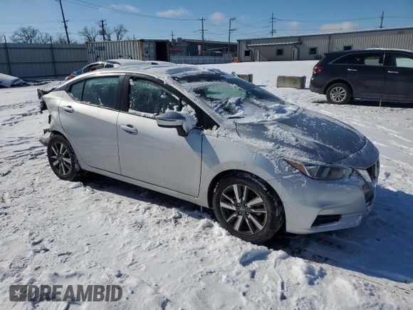 2021 Nissan Versa SV with VIN 3N1CN8EV0ML848361, listed as a Copart auction lot 45210435 with 63,043 mi miles and Salvage Title. Bid and sale history available at carsss.com. Image 4.