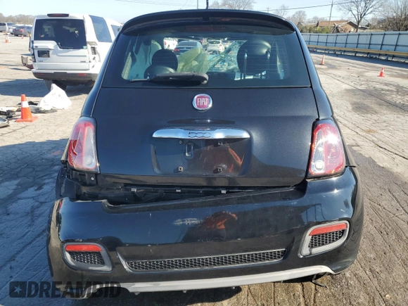 2013 FIAT 500 Turbo with VIN 3C3CFFHH3DT623165, listed as a Copart auction lot 50796075 with 0 mi miles and Salvage Title. Bid and sale history available at carsss.com. Image 6.