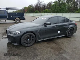 2024 BMW M3 Competition xDrive with VIN WBS43AY0XRFT17144, listed as a Copart auction lot 60822865 with 34,710 mi miles and Salvage title. Bid and sale history available at DreamBid. Image 1.