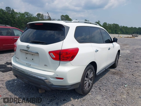2018 Nissan Pathfinder SL with VIN 5N1DR2MN7JC634815, listed as a IAAI auction lot 42400584 with 97,886 mi miles and . Bid and sale history available at DreamBid. Image 4.