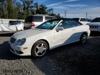 2004 Mercedes-Benz CLK-Class Cabriolet 5.0L with VIN WDBTK75G64T029785, listed as a Copart auction lot 80115804 with 0 mi miles and Salvage Title. Bid and sale history available at carsss.com. Image 1.