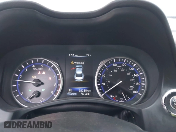 2016 Infiniti Q50 Premium with VIN JN1EV7AP1GM303757, listed as a IAAI auction lot 41967072 with 95,238 mi miles and . Bid and sale history available at carsss.com. Image 7.