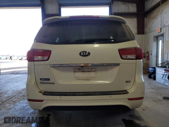 2015 Kia Sedona SX with VIN KNDMC5C14F6047550, listed as a Copart auction lot 46781034 with 136,018 mi miles and Salvage Title. Bid and sale history available at carsss.com. Image 6.