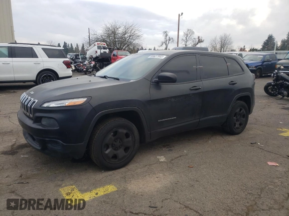 2014 Jeep Cherokee Sport with VIN 1C4PJMAB2EW268331, listed as a Copart auction lot 69627902 with 99,567 mi miles and Salvage Title. Bid and sale history available at carsss.com. Image 1.