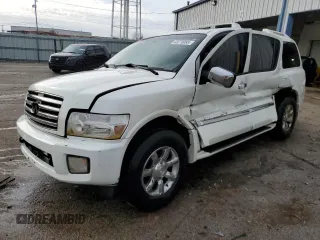 2005 Infiniti QX56 with VIN 5N3AA08C75N809167, listed as a Copart auction lot 43270095 with 0 mi miles and Salvage Title. Bid and sale history available at carsss.com. Image 1.