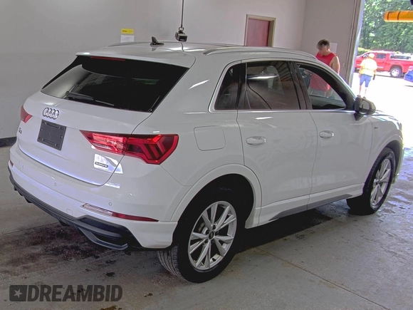 2023 Audi Q3 S line Premium with VIN WA1DECF38P1107608, listed as a IAAI auction lot 42731409 with 45,002 mi miles and . Bid and sale history available at DreamBid. Image 29.