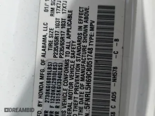 2012 Honda Odyssey EX-L with VIN 5FNRL5H69CB051748, listed as a Copart auction lot 46780975 with 170,289 mi miles and Salvage Title. Bid and sale history available at carsss.com. Image 13.