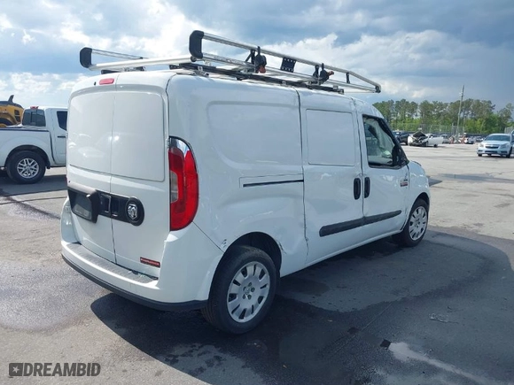 2021 Ram ProMaster City Cargo Van Tradesman SLT with VIN ZFBHRFBB7M6V40736, listed as a IAAI auction lot 41982730 with 43,625 mi miles. Bid and sale history available at carsss.com. Image 4.