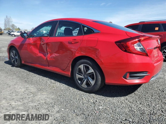 2019 Honda Civic Sedan LX with VIN 2HGFC2F62KH598469, listed as a Copart auction lot 49850515 with 74,192 mi miles and Salvage Title. Bid and sale history available at carsss.com. Image 2.