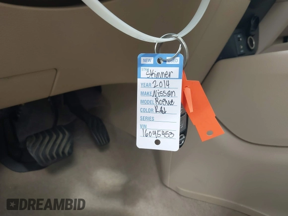 2014 Nissan Rogue SV with VIN 5N1AT2MT5EC761832, listed as a IAAI auction lot 41959114 with 57,494 mi miles and . Bid and sale history available at DreamBid. Image 11.