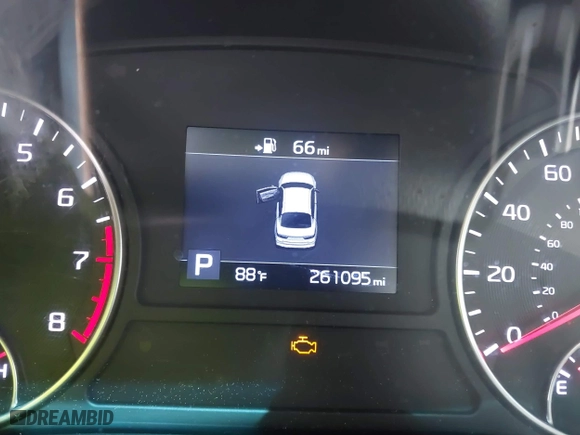 2019 Kia Optima S with VIN 5XXGT4L38KG282523, listed as a IAAI auction lot 41929453 with 261,095 mi miles. Bid and sale history available at carsss.com. Image 16.