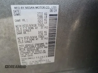 2020 Infiniti QX60 Luxe with VIN 5N1DL0MN1LC512623, listed as a Copart auction lot 57909145 with 35,243 mi miles and Salvage title. Bid and sale history available at DreamBid. Image 14.
