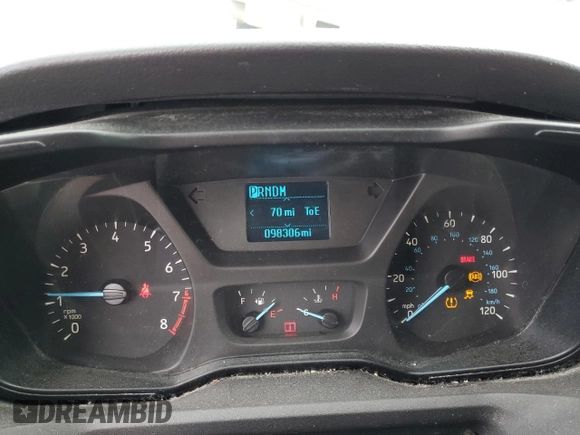 2015 Ford Transit XL with VIN 1FBZX2YM8FKA54542, listed as a Copart auction lot 46326545 with 98,306 mi miles and Salvage title. Bid and sale history available at DreamBid. Image 9.