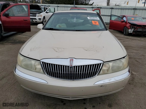 2001 Lincoln Continental with VIN 1LNHM97V11Y681989, listed as a Copart auction lot 46539725 with 107,130 mi miles and Salvage Title. Bid and sale history available at carsss.com. Image 5.