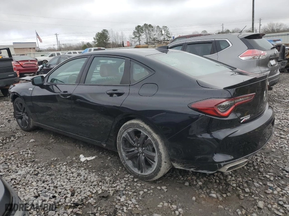 2021 Acura TLX w/A-Spec Package with VIN 19UUB5F50MA003297, listed as a Copart auction lot 45027015 with 37,684 mi miles and Salvage Title. Bid and sale history available at carsss.com. Image 2.