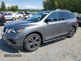 2017 Nissan Pathfinder Platinum с VIN 5N1DR2MMXHC632073, выставлен на аукционе Copart как лот 59434885 с пробегом 79 105 миль миль и Списание • Salvage title. История ставок и продаж доступна на DreamBid. Изображение 1.