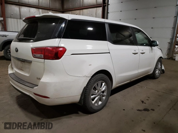 2018 Kia Sedona LX with VIN KNDMB5C10J6372014, listed as a Copart auction lot 48734845 with 95,676 mi miles and Salvage Title. Bid and sale history available at carsss.com. Image 3.