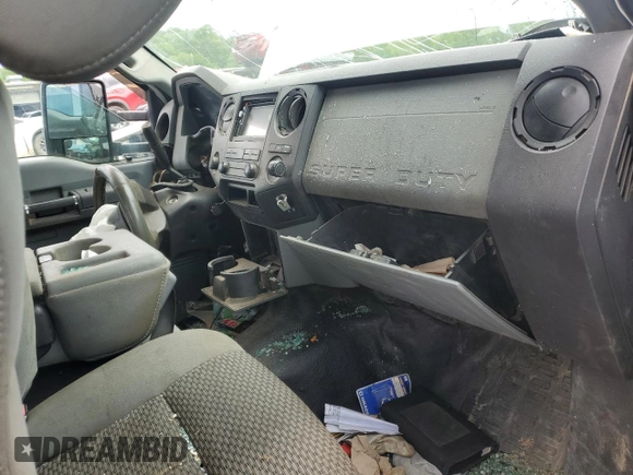 2011 Ford F-250 XL with VIN 1FT7X2B69BEA69623, listed as a Copart auction lot 55387695 with Not provided miles and Salvage title. Bid and sale history available at DreamBid. Image 8.