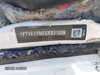 2019 Ford Transit with VIN 1FTYE1YM2KKB31939, listed as a IAAI auction lot 41733407 with Not Provided miles. Bid and sale history available at carsss.com. Image 9.