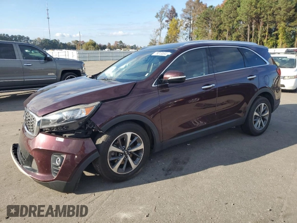 2019 Kia Sorento EX Sport V6 with VIN 5XYPH4A52KG469628, listed as a Copart auction lot 41466235 with 80,848 mi miles and Salvage Title. Bid and sale history available at carsss.com. Image 1.