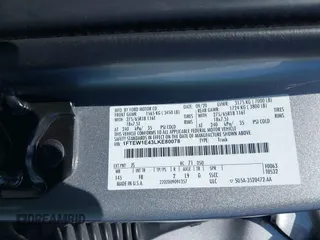 2020 Ford F-150 XL with VIN 1FTEW1E43LKE80078, listed as a IAAI auction lot 41603818 with 66,912 mi miles. Bid and sale history available at carsss.com. Image 9.