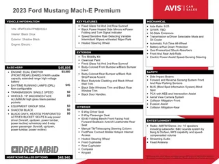 2023 Ford Mustang Mach-E Premium with VIN 3FMTK3SU7PMB05324, listed as a Copart auction lot 53271035 with 48,559 mi miles and Non Repairable. Bid and sale history available at DreamBid. Image 13.