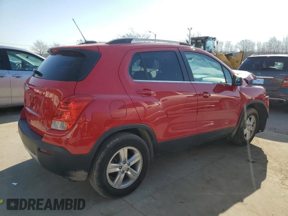2015 Chevrolet Trax LT with VIN KL7CJRSB1FB118680, listed as a Copart auction lot 48504905 with 45,717 mi miles and Salvage Title. Bid and sale history available at carsss.com. Image 3.