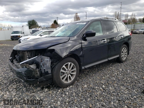 2014 Nissan Pathfinder SV with VIN 5N1AR2MM2EC666202, listed as a Copart auction lot 50097855 with 109,036 mi miles and Salvage Title. Bid and sale history available at carsss.com. Image 1.