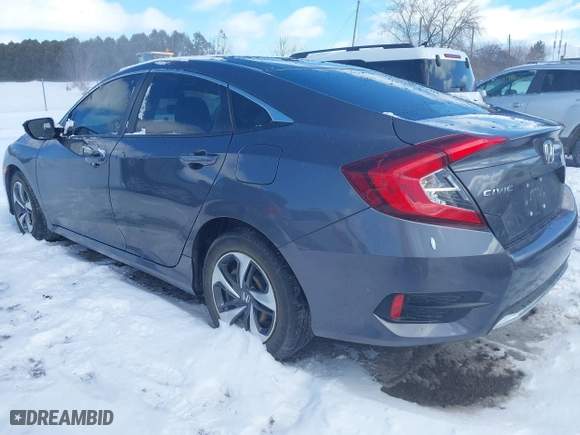 2019 Honda Civic Sedan LX with VIN 2HGFC2F69KH515264, listed as a IAAI auction lot 41727578 with 51,242 mi miles. Bid and sale history available at carsss.com. Image 3.