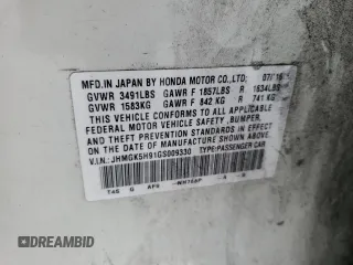 2016 Honda Fit EX-L with VIN JHMGK5H91GS009330, listed as a Copart auction lot 47694185 with 76,023 mi miles and Salvage title. Bid and sale history available at DreamBid. Image 14.