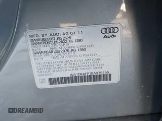 2011 Audi Q5 Premium Plus с VIN WA1DKAFP1BA075495, выставлен на аукционе IAAI как лот 41419035 с пробегом 184 993 миль миль и . История ставок и продаж доступна на DreamBid. Изображение 9.