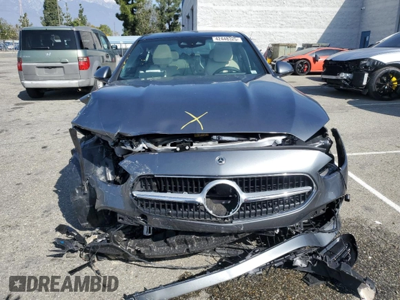 2025 Mercedes-Benz C 300 with VIN W1KAF4GB7SR251684, listed as a Copart auction lot 42448325 with Not Provided miles and Salvage Title. Bid and sale history available at DreamBid. Image 5.