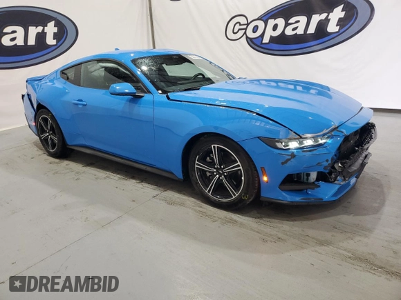 2024 Ford Mustang EcoBoost with VIN 1FA6P8TH4R5130178, listed as a Copart auction lot 47890225 with 20,281 mi miles and Salvage Title. Bid and sale history available at carsss.com. Image 4.