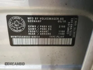 2010 Volkswagen Passat z VIN WVWTK9AN8AE164834, wystawiony jako Copart lot #63786954 z przebiegiem 196 179 mil mil oraz Szkody całkowita. Historia ofert i sprzedaży dostępna na DreamBid. Obrazek 12.