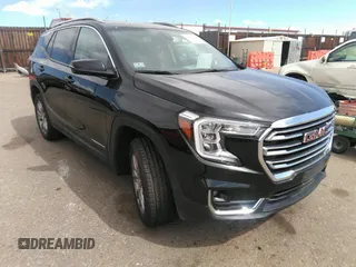2023 GMC Terrain SLT with VIN 3GKALVEG1PL249973, listed as a IAAI auction lot 41826094 with 47,730 mi miles and . Bid and sale history available at carsss.com. Image 1.